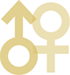 Illustration of male and female signs